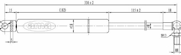 63083 – MOLLA A GAS STABILUS ESTENSIONE MAX 245 MM 600N – Mazzolari Ricambi